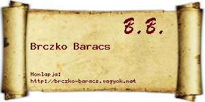Brczko Baracs névjegykártya